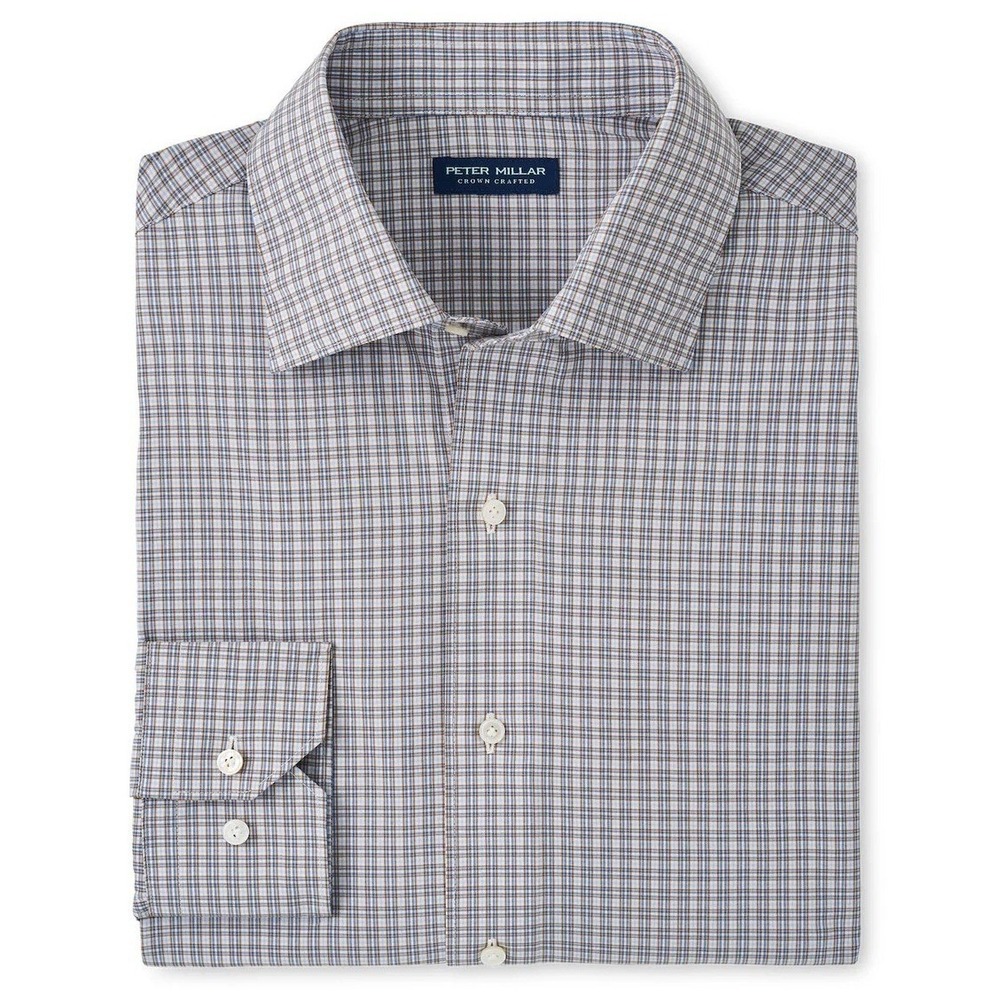 Peter Millar Crown Crafted Sun Protection Wicklow Perf Poplin Shirt Tawny S -NWT